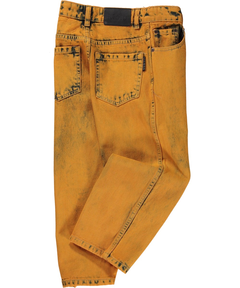 Aiden - Yellow Overdye - Orangefarbene Jeans in lockerer Passform aus Öko-Baumwolle