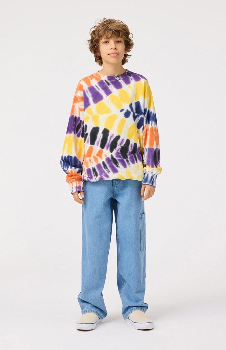 Archer - Indigo Light - Blaue Baumwolljeans mit Arbeitskleidungsdetails für Kinder.