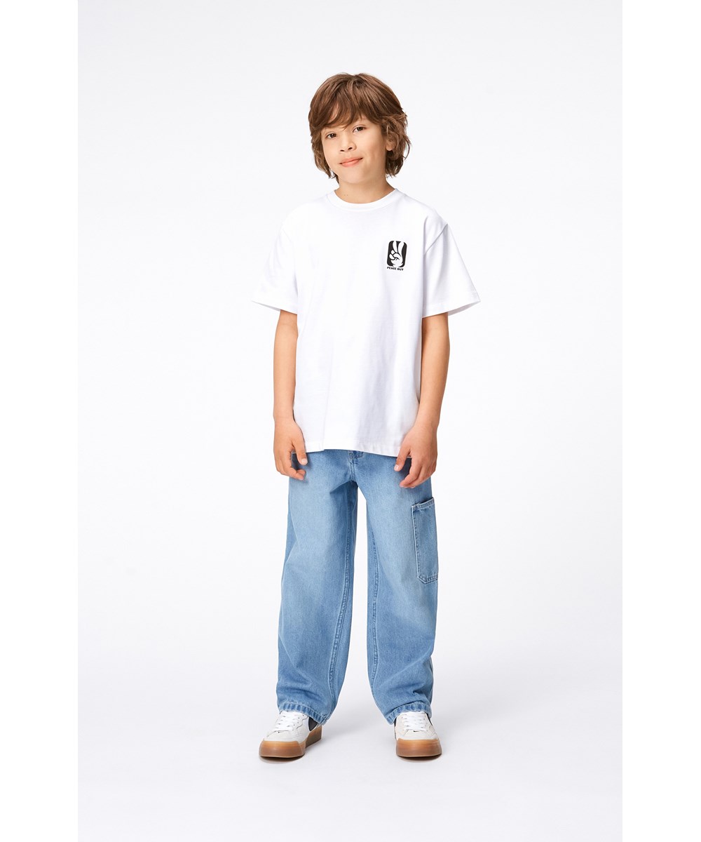 Archer - Lightblue Denim - Hellblaue, von der Workwear-inspirierte Jeans aus einer Baumwollmischung