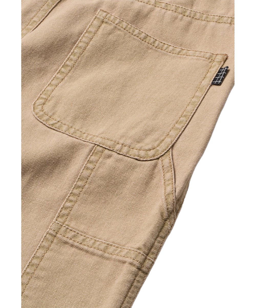 Archer - Tiger's Eye - Beige Cargo-Hosen für Kinder aus Baumwolle mit Seitentasche
