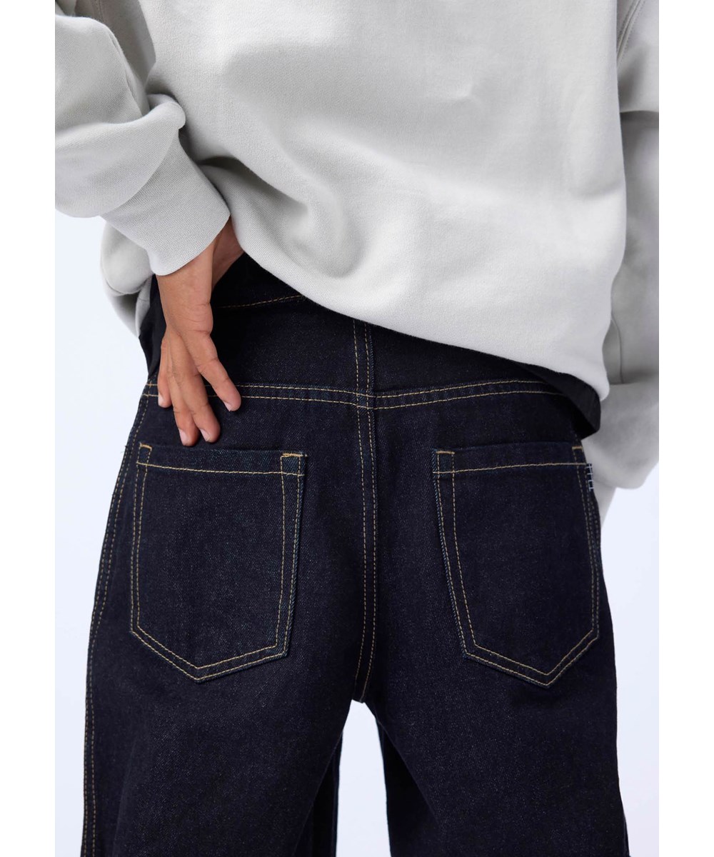 Askane - Raw Indigo - Dunkelblaue Oversize-Jeans für Kinder.