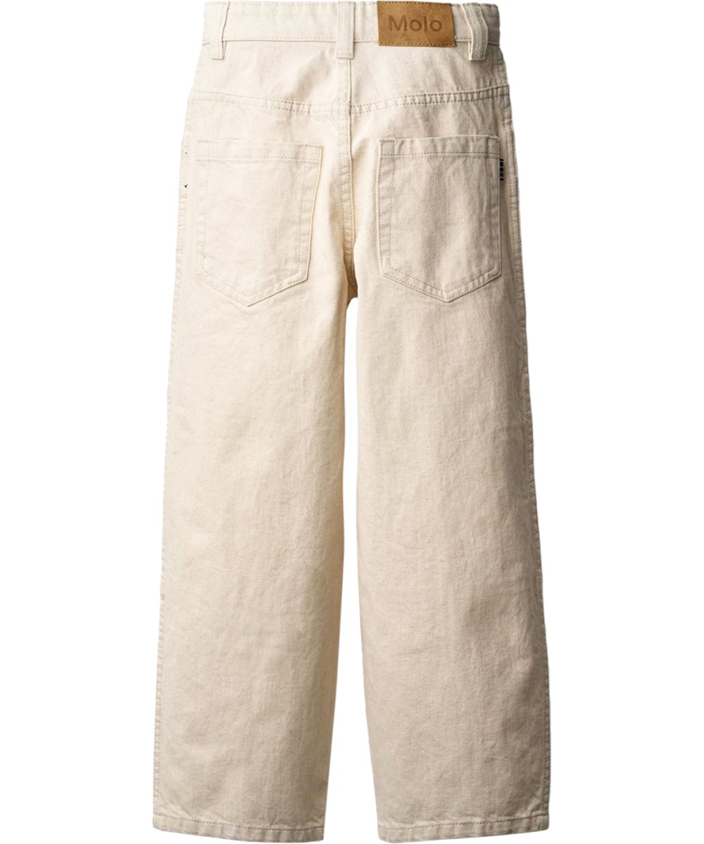 Askane - Summer Sand - Beige Denim-Jeans für Kinder aus Baumwolle mit verstellbarem Bund