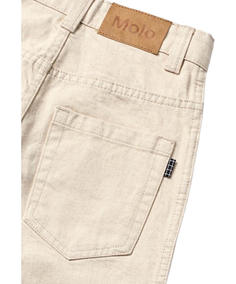 Askane - Summer Sand - Beige Denim-Jeans für Kinder aus Baumwolle mit verstellbarem Bund