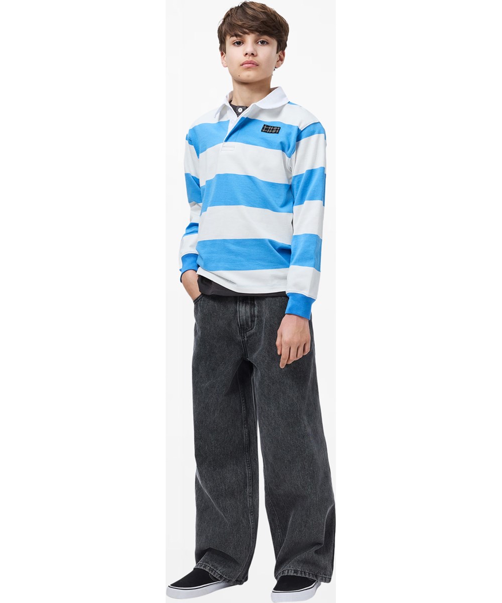 Askio - Greyish Vintage - Graue Jeans aus Denim für Kinder aus Bio-Baumwolle mit verstellbarem Bund