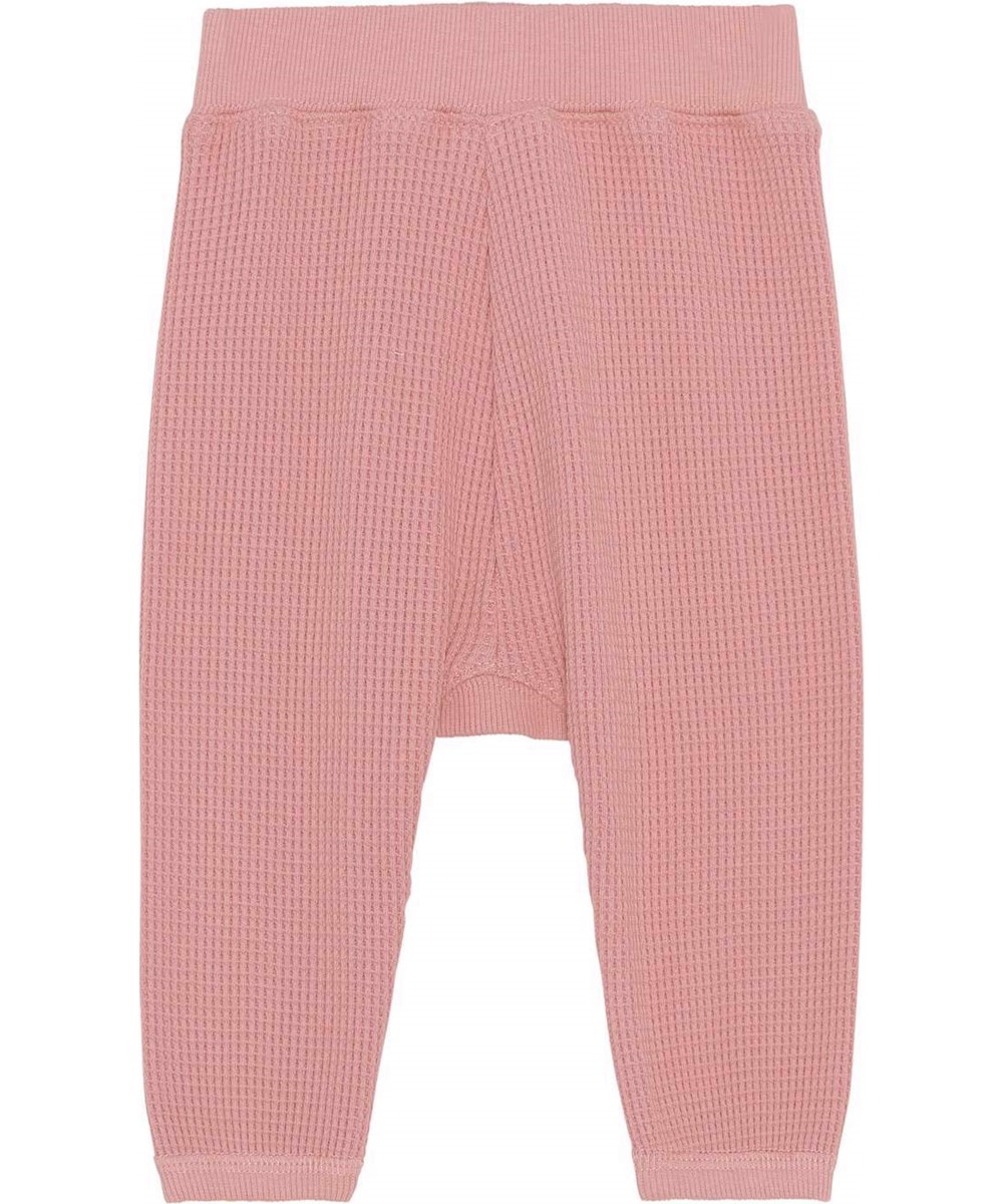 Samantha - Rosewater - Rosa waffelgewebte Hose