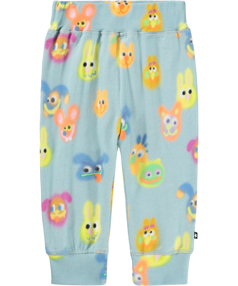 Sammy - Fuzzy Friends - Blaue Hosen für die Kleinen mit einem lustigen Aufdruck