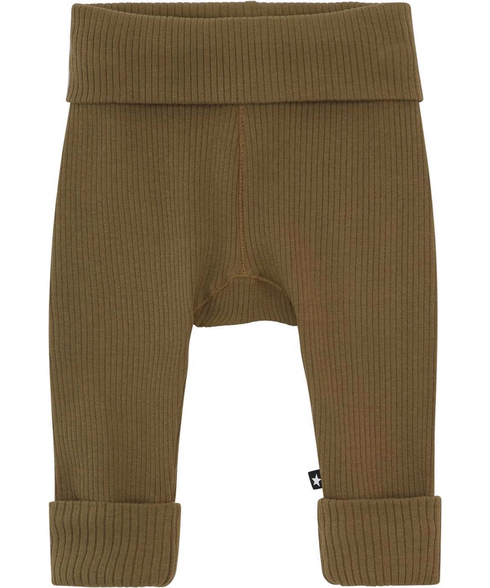 San - Oak - Weiche grün-braune Öko Babyhose