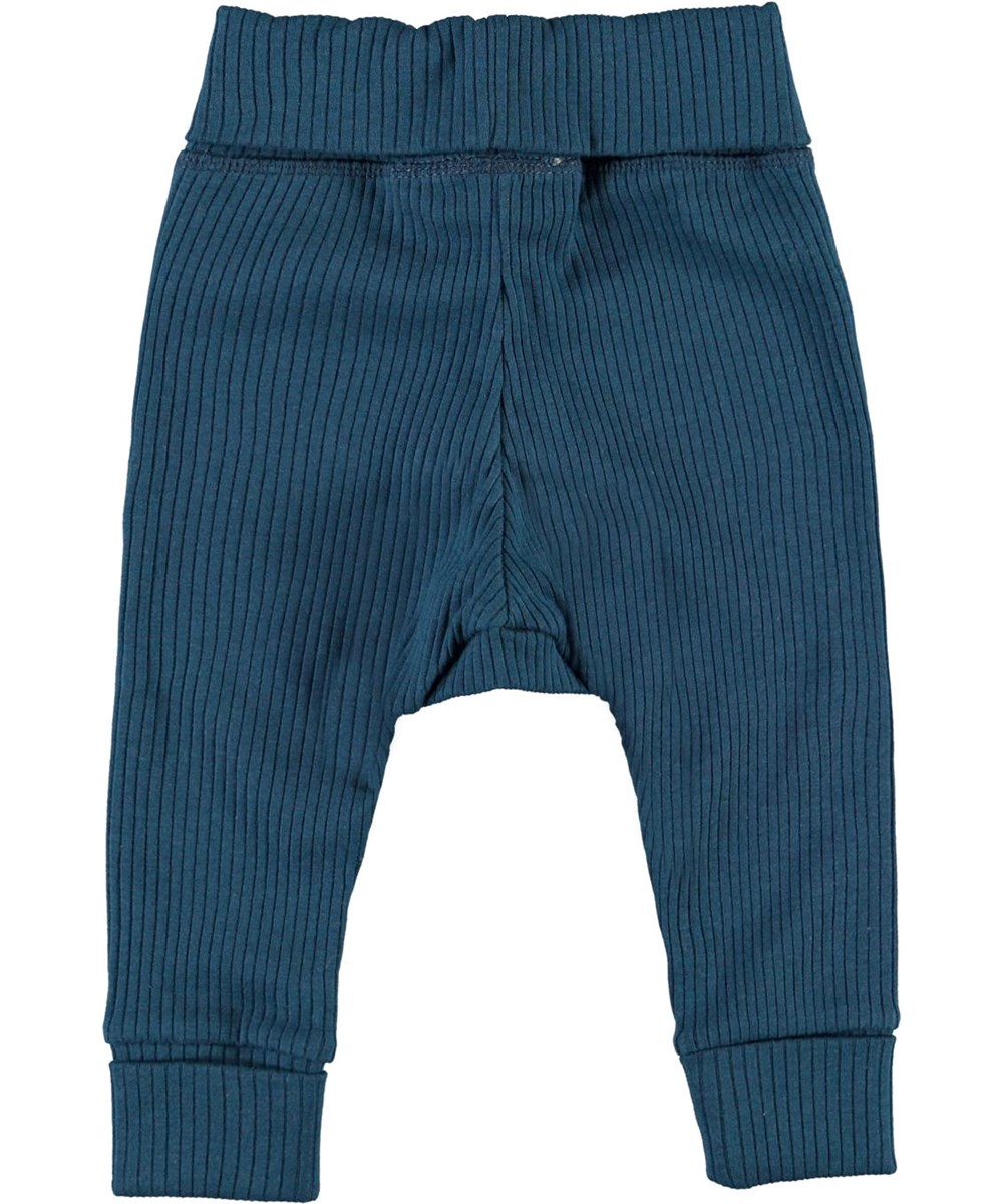 San - Sea - Dunkelblaue Ripp-Babyhose