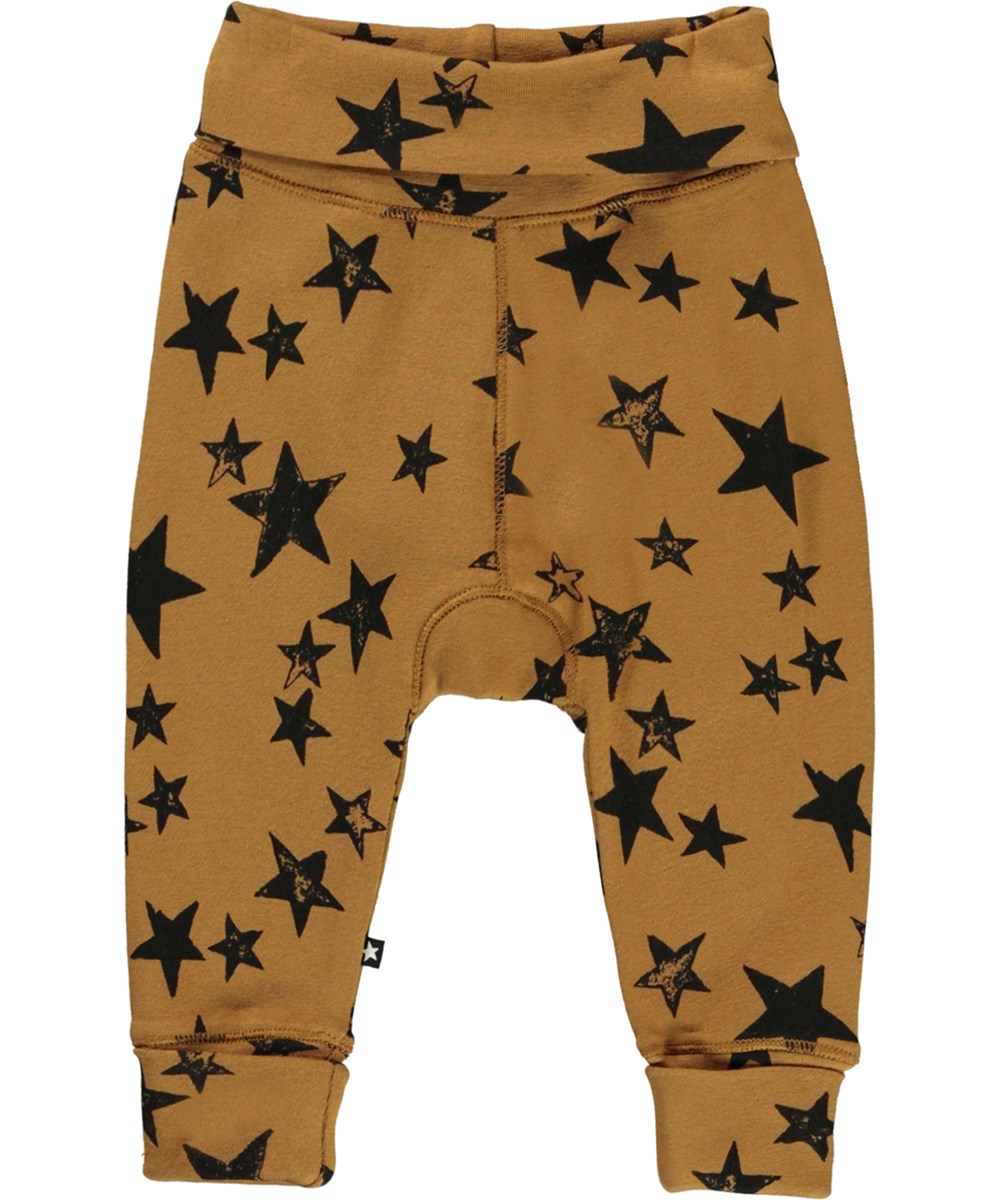 San - Stars - Hellgraue Öko-Babyhose mit Smileys