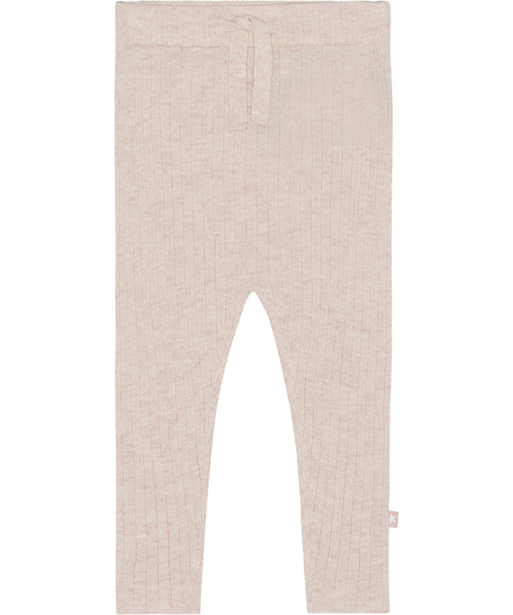 Shadow - Rose Melange - Rosa Strickhose für die Kleinen aus einer weichen Viskosemischung