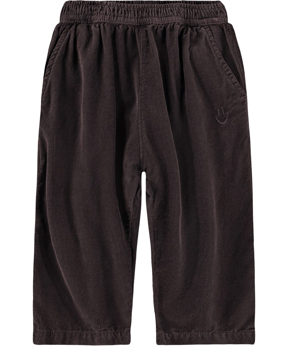 Sois - Dark Cocoa - Dunkelbraune Cordhose für die Kleinen aus Öko-Baumwolle.