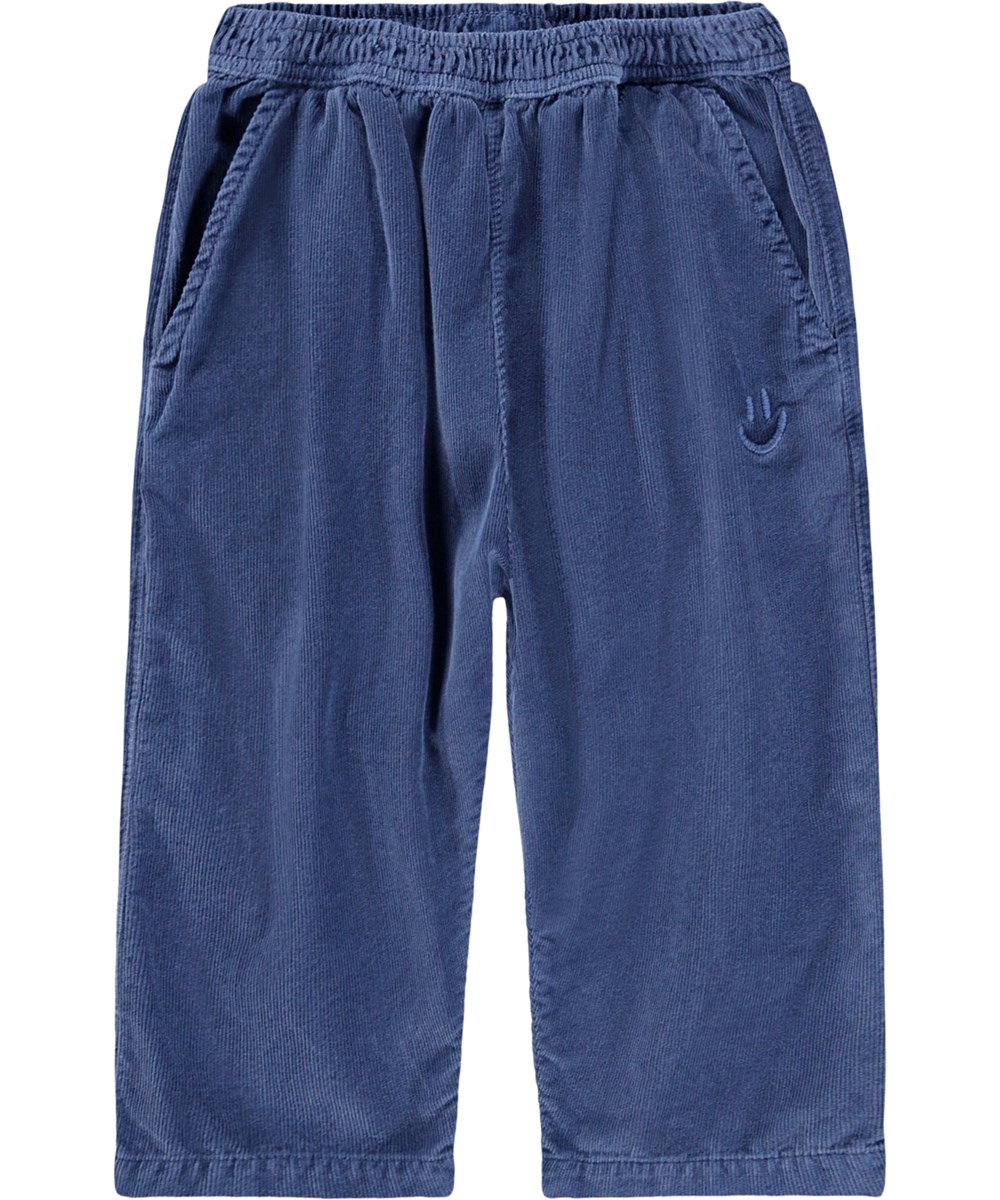 Sois - Evening Sky - Blaue Cordhose für die Kleinen aus Öko-Baumwolle.