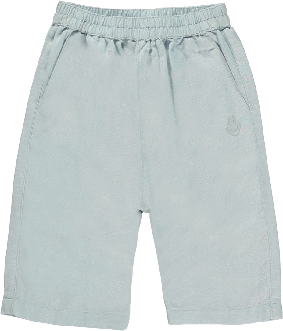 Sois - Iced Blue - Hellblaue Babyhose aus Leinen und Baumwolle