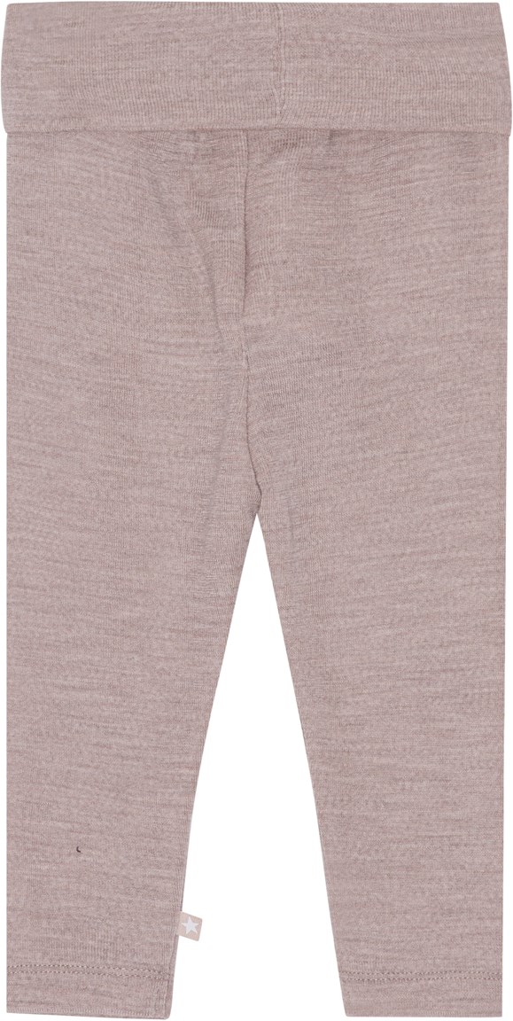 Sting - Rose Melange - Rosafarbene Baby-Leggings aus Merinowolle