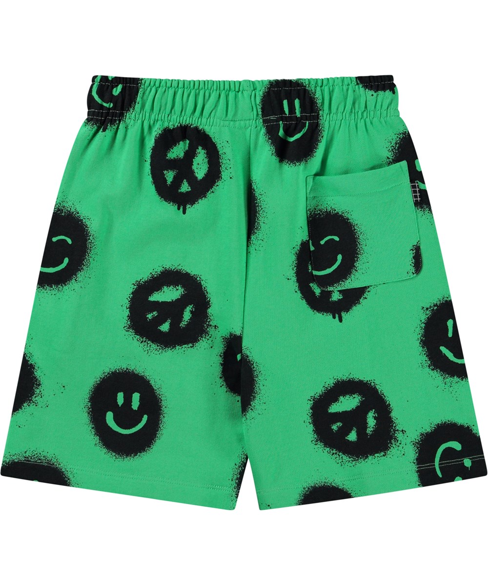 Adian - Fresh Peace - Unisex short in groen met peace teken