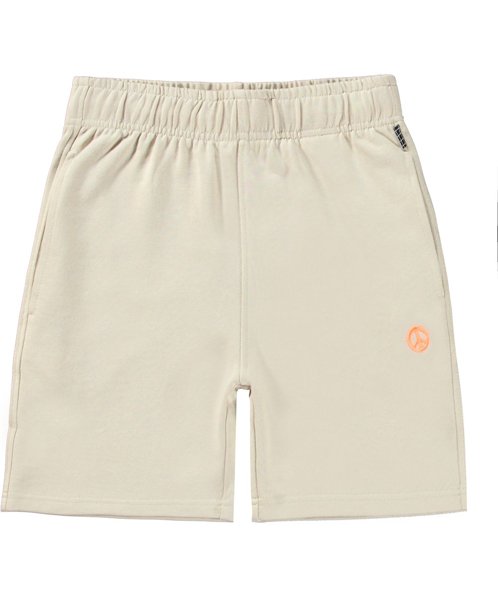 Adian - Summer Sand - Zandkleurige short van zacht biologische katoenen jersey