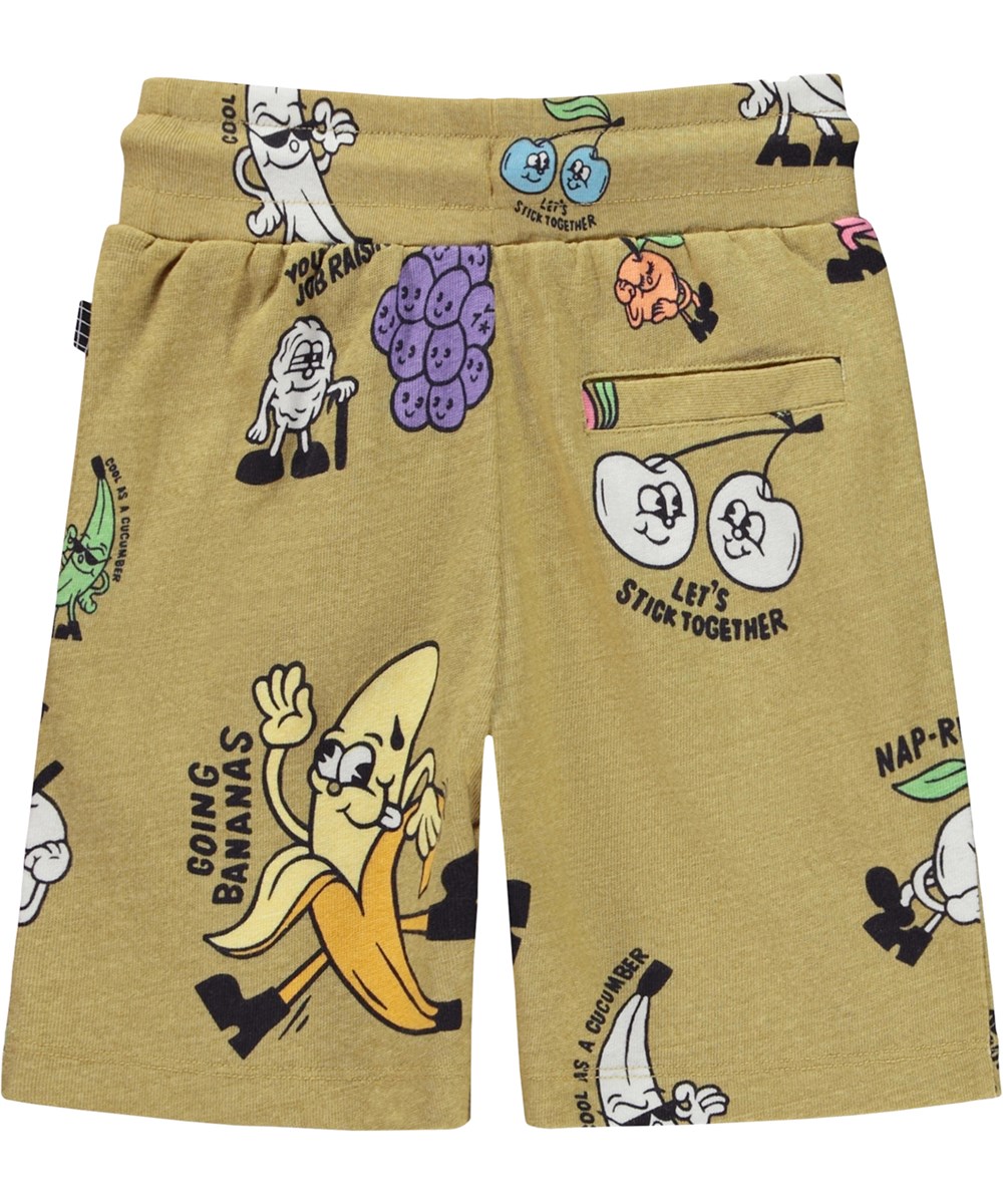 Alw - Fresh Fruits - Groene short met fruitprint