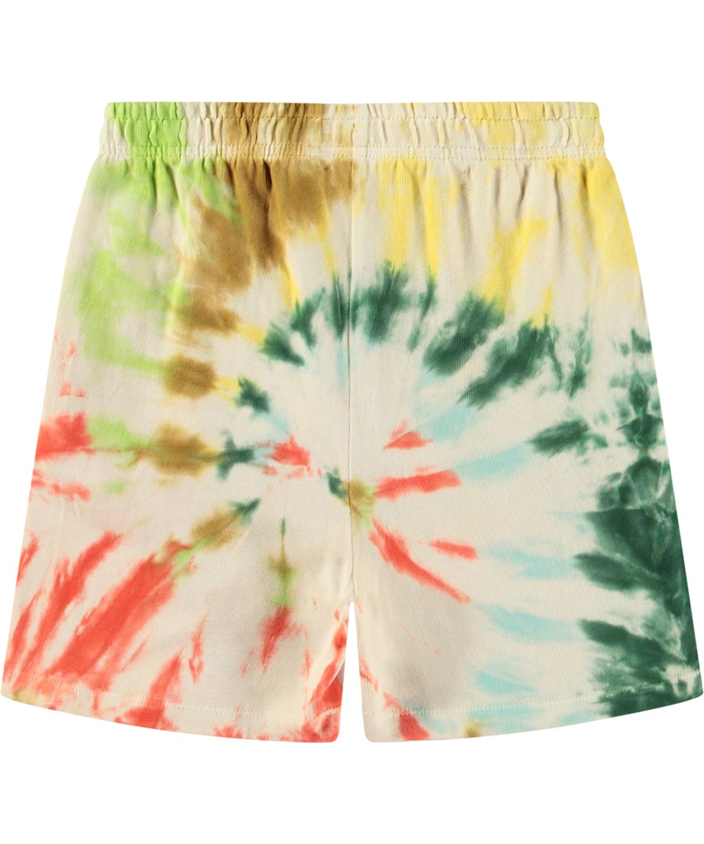 Amil - Light Colourful - Kindershort van biologisch katoenen jersey in een kleurrijke tie-dye.