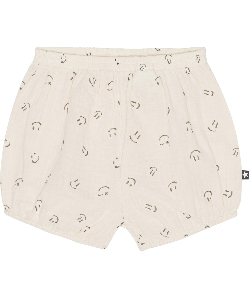 Somos - Happy Mini - Witte babybroekje met smileys