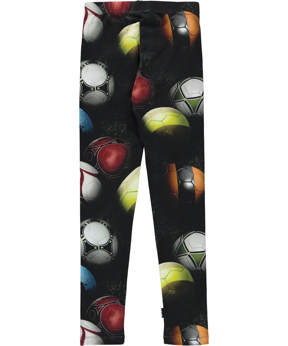 Niki - World Football - Organic leggings with football print