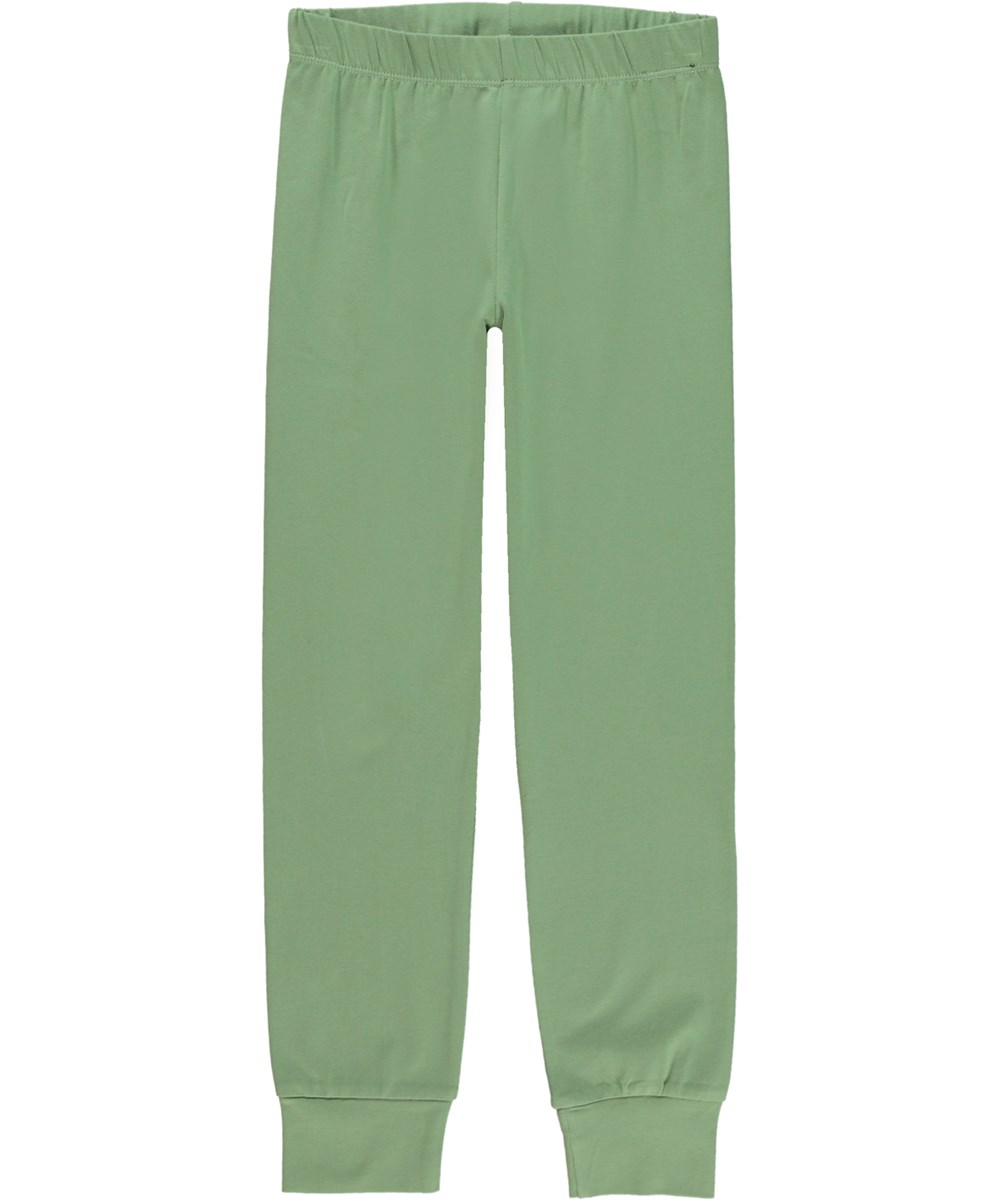 Luve - Meadow - Groene biologische pyjama met smiley