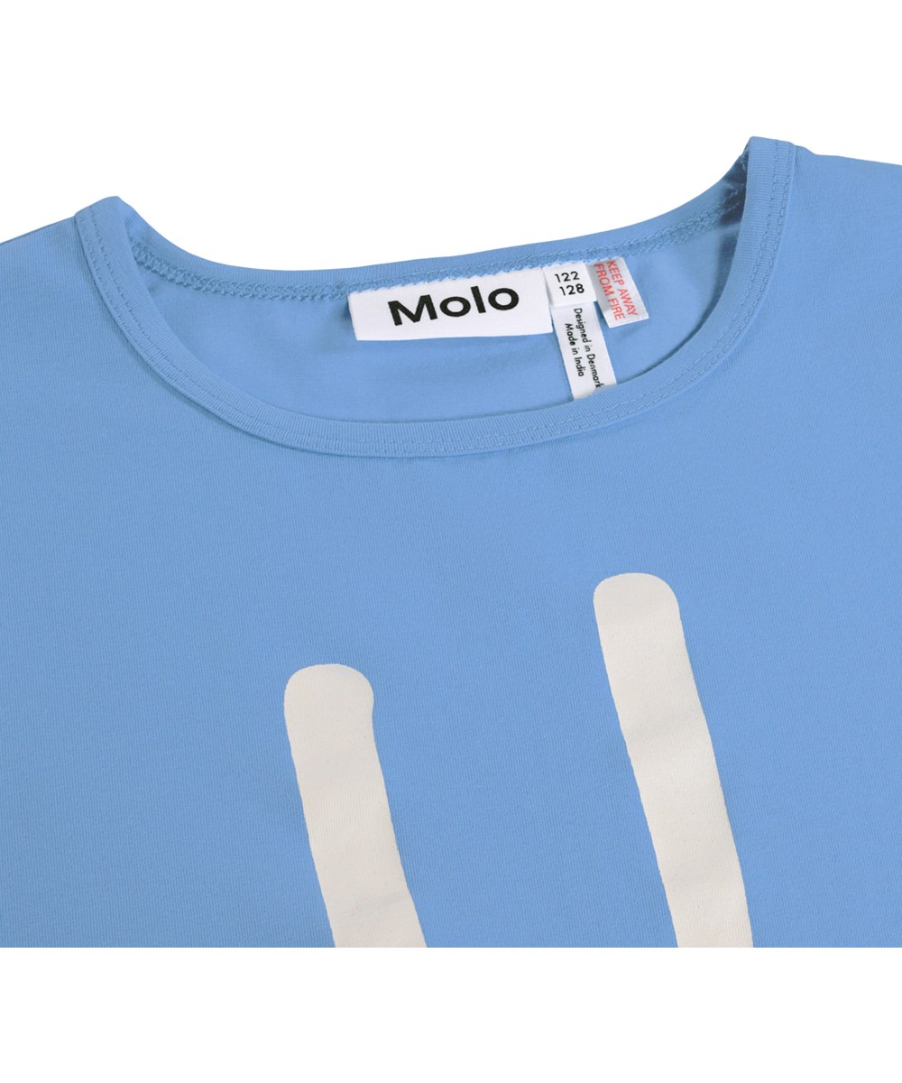 Luvis - Blue Tide - Blauwe kinderpyjama met print gemaakt van biologisch katoen