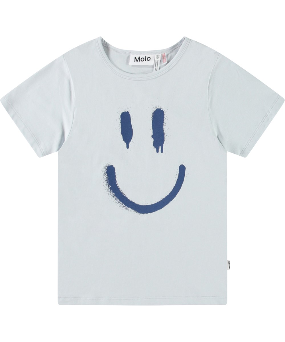 Luvis - Skywriting - Lichtblauwe pyjama met korte mouwen en pijpen van rekbaar biologisch katoen.