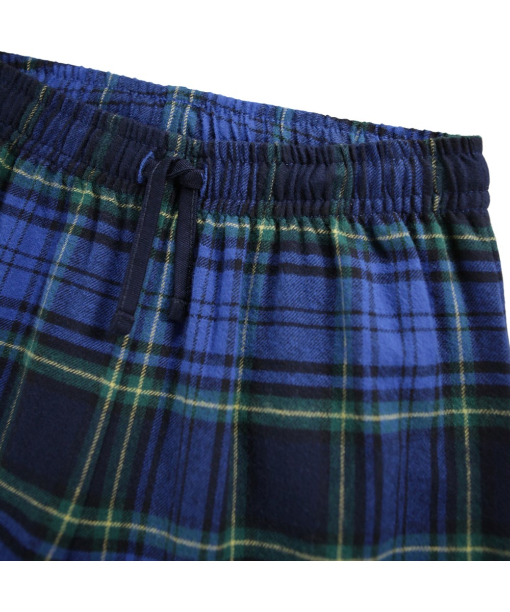 Lex - Depths Check - Blåternet pyjamas-sæt til børn i økologisk bomuld