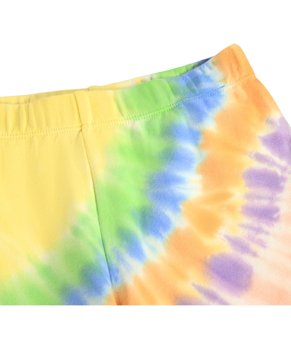 Lou US - Tie Dye Night - Multicoloured tie-dye two-piece pyjamas for children made of organic cotton