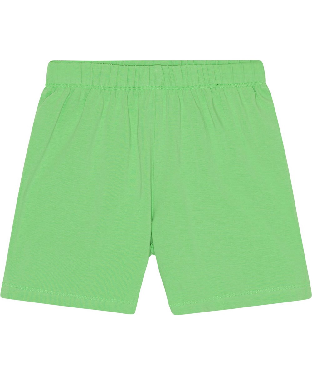 Luvis - Grass Green - Green nightwear with a print of a smiling face in organic cotton