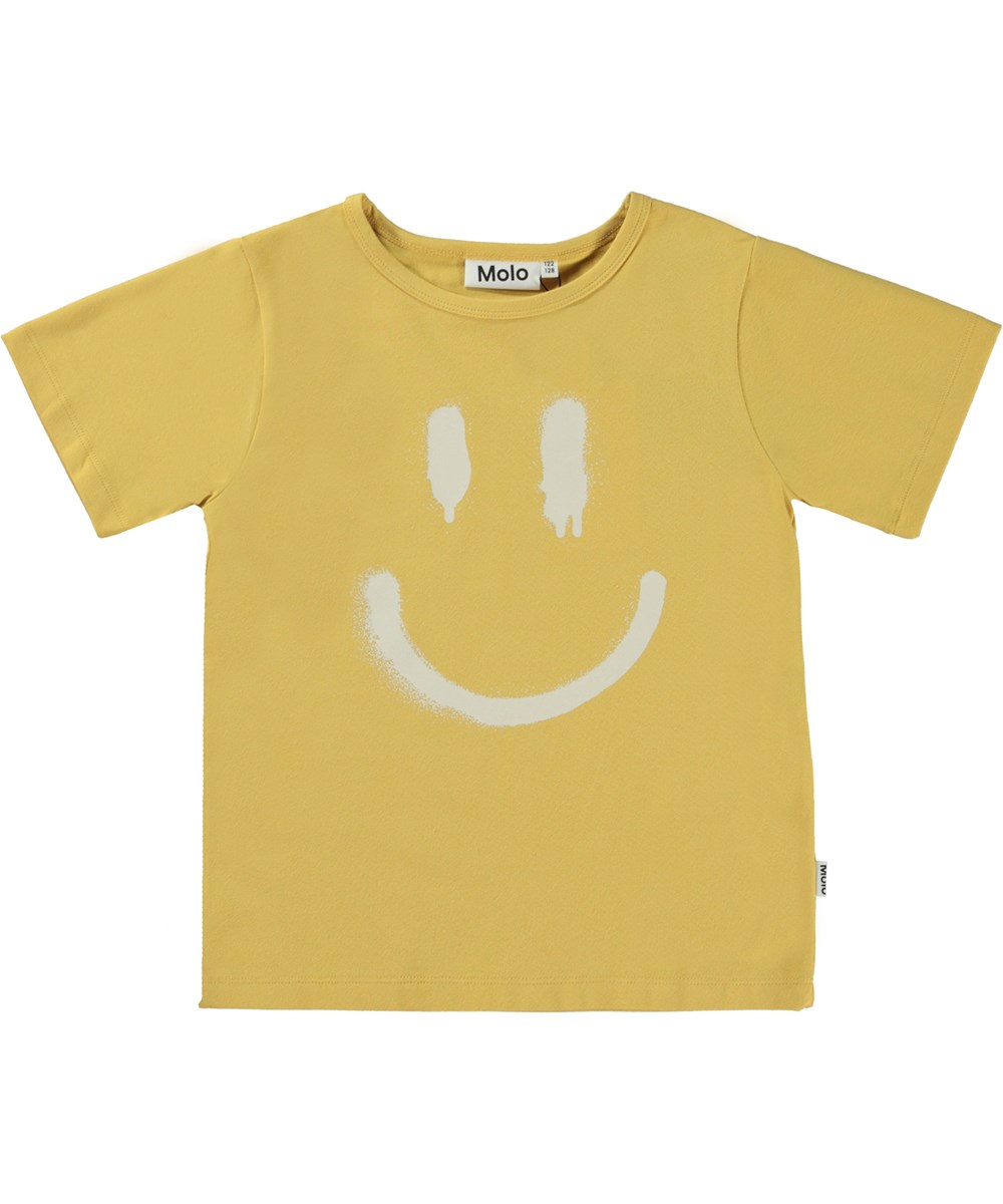 Luvis - Rattan - Yellow organic nightwear set with smiley face