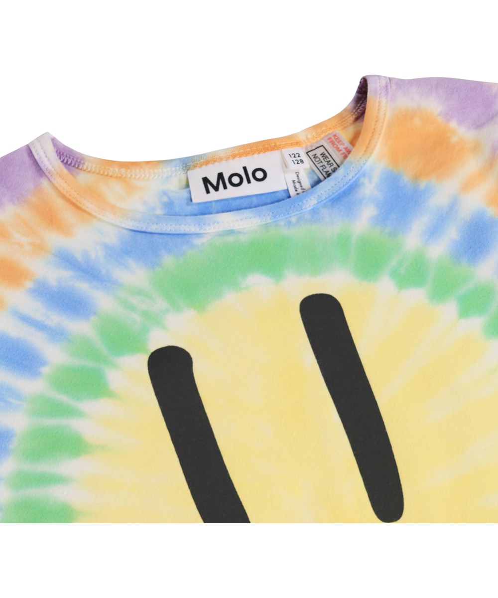 Luvis - Tie Dye Night - Multicoloured tie-dye two-piece pyjamas for children made of organic cotton