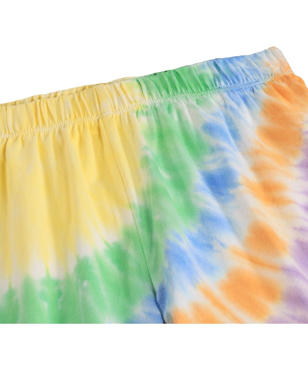 Luvis - Tie Dye Night - Multicoloured tie-dye two-piece pyjamas for children made of organic cotton