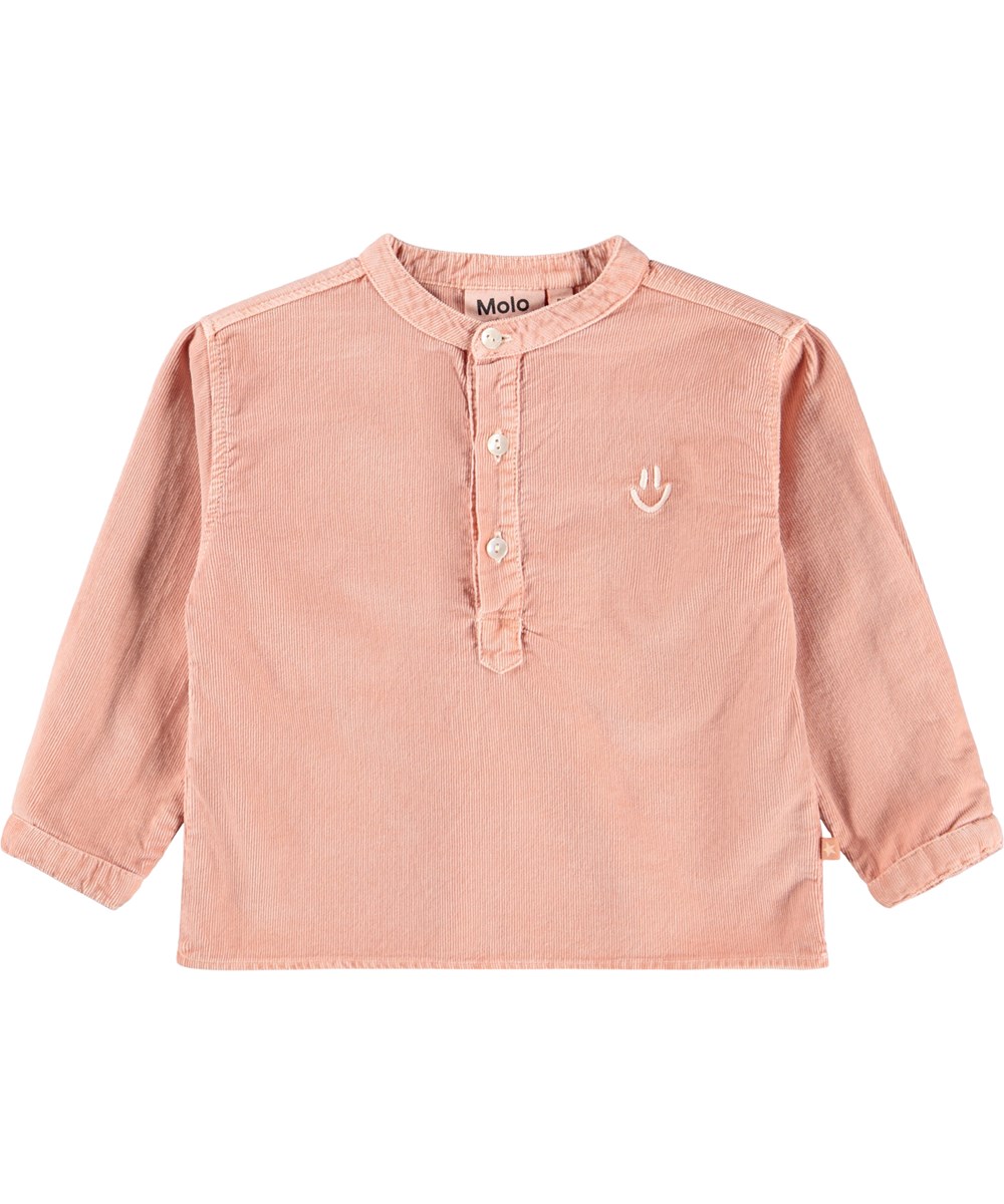 Enoz - Rose Cloud - Roze fluwelen shirt voor de kleintjes gemaakt van biologisch katoen.