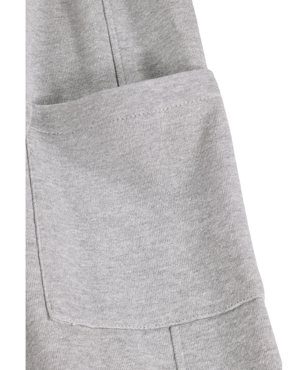 Acton - Grey Melange - Grey trousers for children made of soft organic cotton