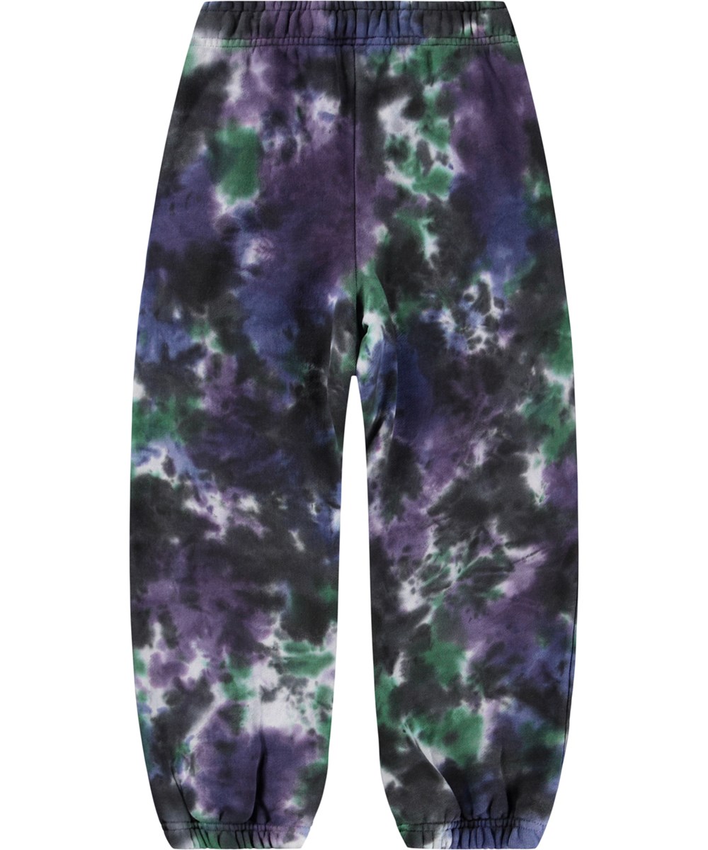 Adan - Dark Sky Dye - Multicolored tie-dye sweatpants for children made of organic cotton.