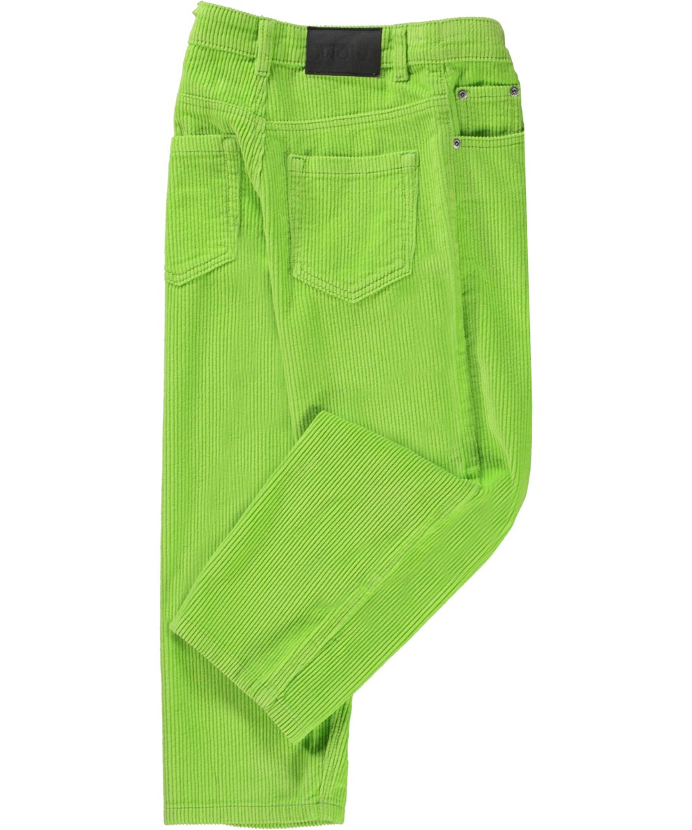 Aiden - Glowing Green - Neon green trousers in corduroy