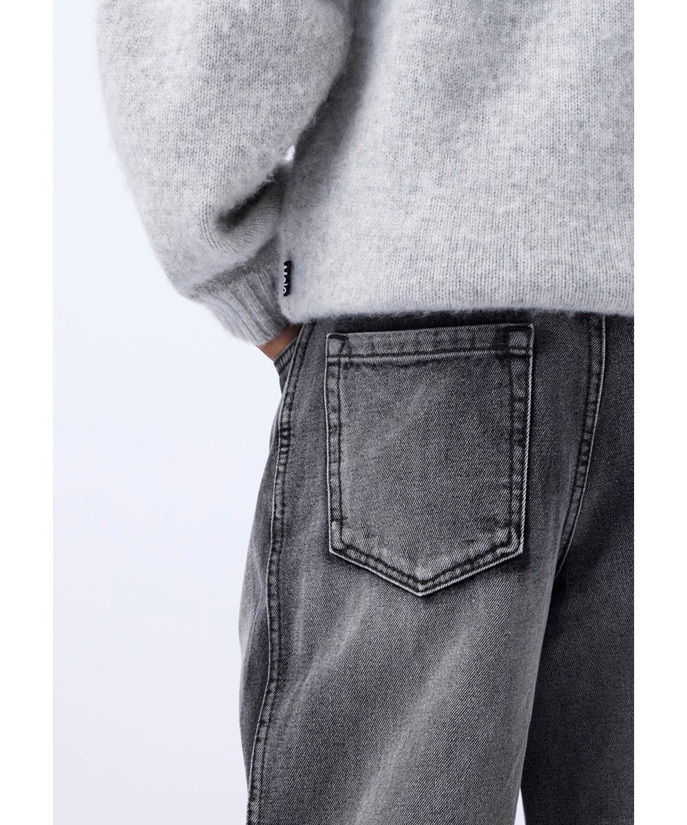 Aiden - Grey Shadow - Denim jeans for children made of organic cotton with a grey wash.