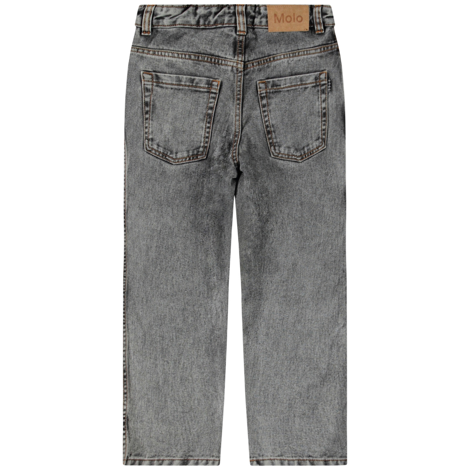 【BAON】Cotton gray washing denim pants Aiden - Grey Wash Denim - Dark grey organic cotton denim