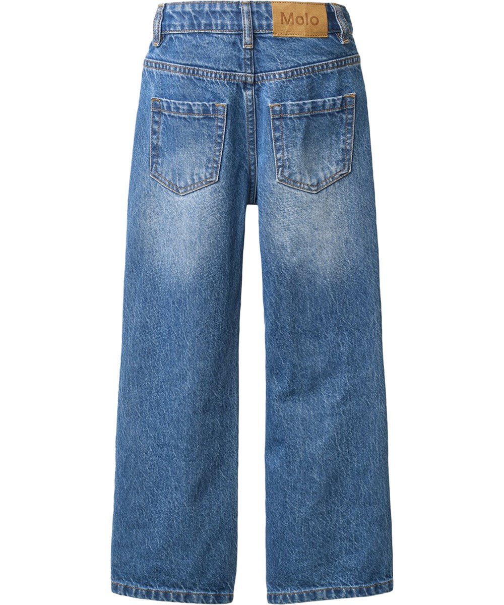 Alban - True Blue - Blue cotton jeans for children