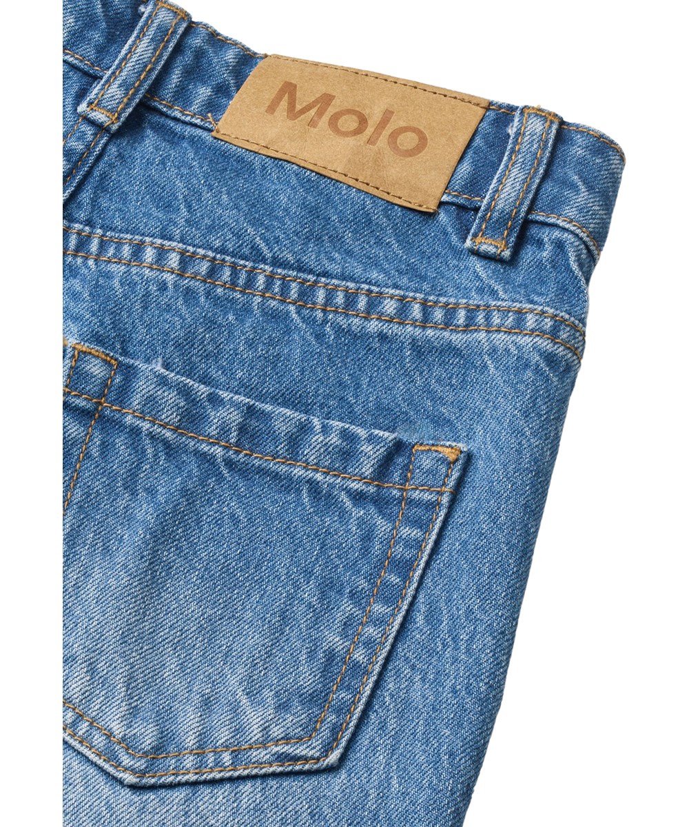 Alban - True Blue - Blue cotton jeans for children