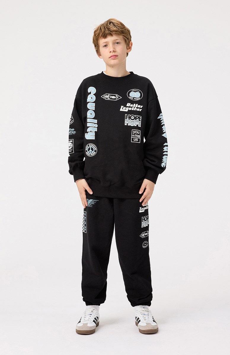 Allen - Messages! - Organic cotton sweatpants with motocross details.