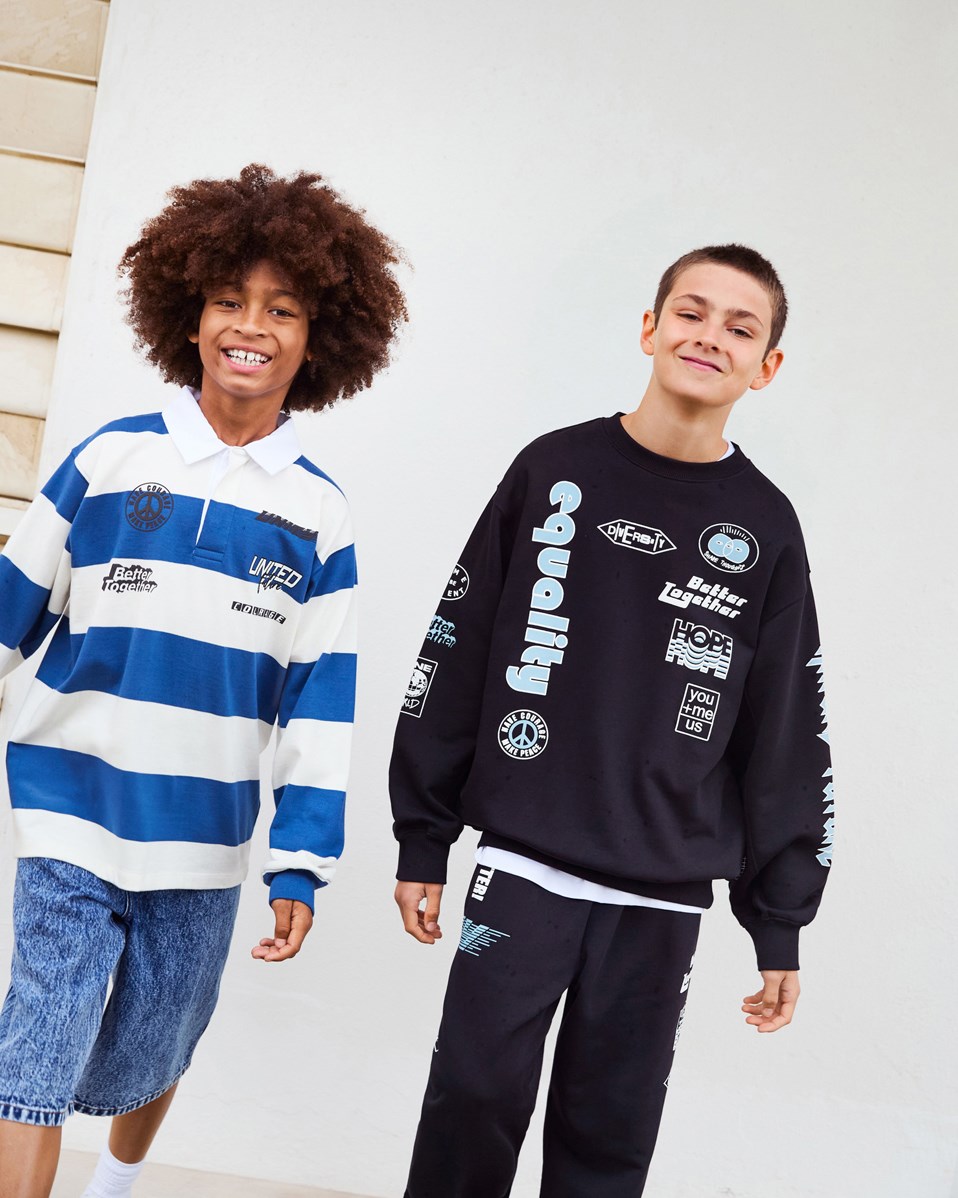 Allen - Messages! - Organic cotton sweatpants with motocross details.