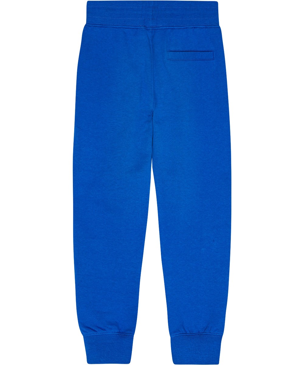 Alvar - Lapis Blue - Soft blue sweatpants with elastic waistband, zip pockets, and cuffs.
