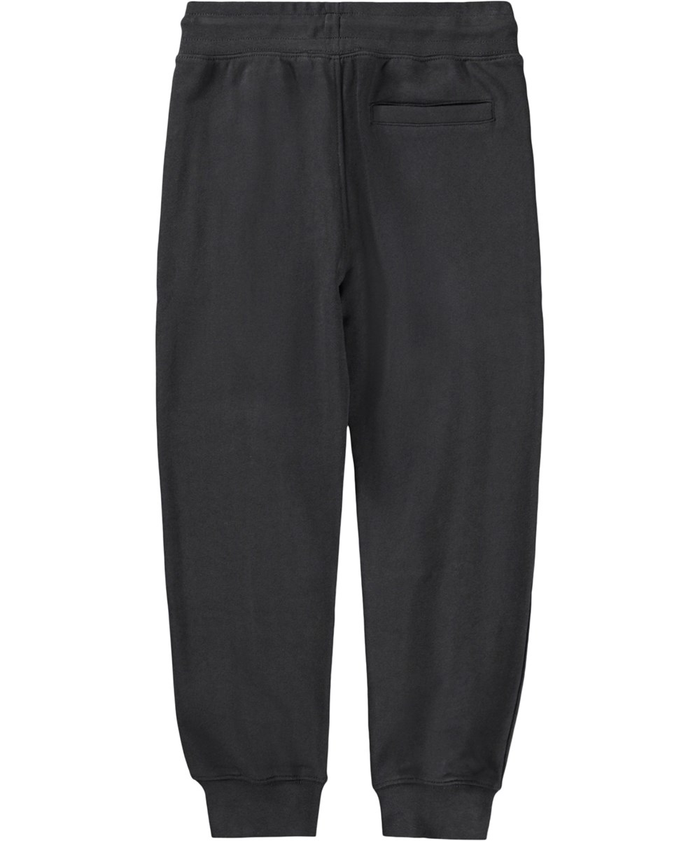 Alvar - Black - Black sweatpants for children made of organic cotton