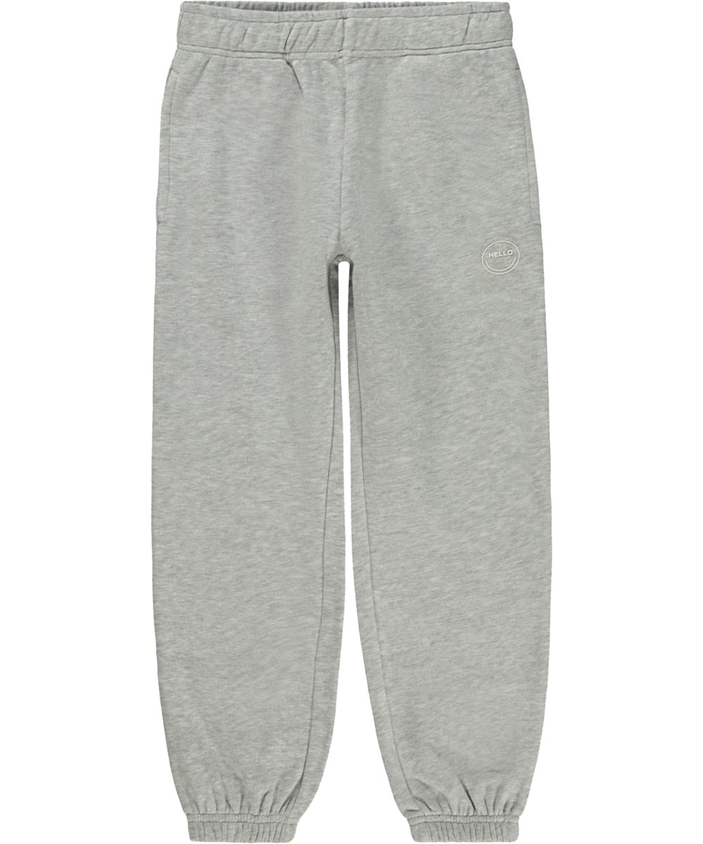Am - Marled Grey - Light grey unisex sweatpants