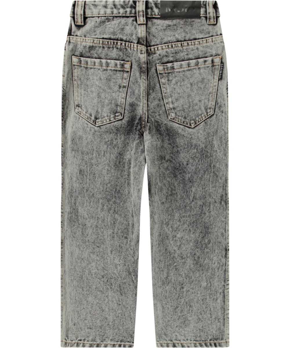 Aska - Grey Stonewash - Grey oversized jeans for children.