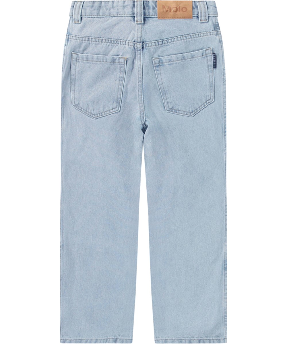 Askane - Sun-Bleach Blue - Light blue oversized jeans for children.