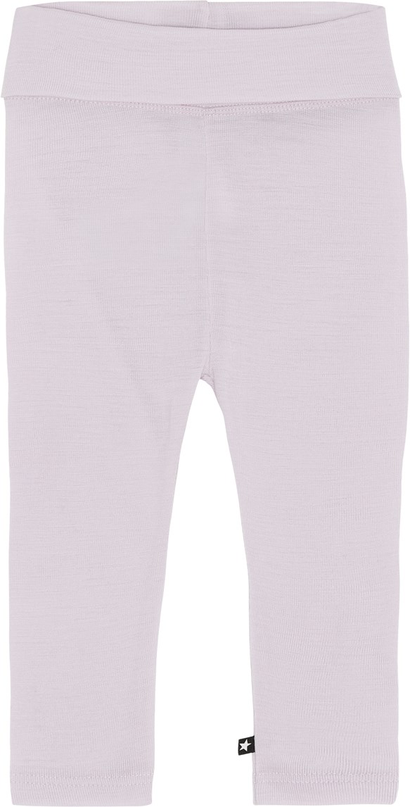 Sabi - Frozen Lilac - Wool baby trousers in light purple 