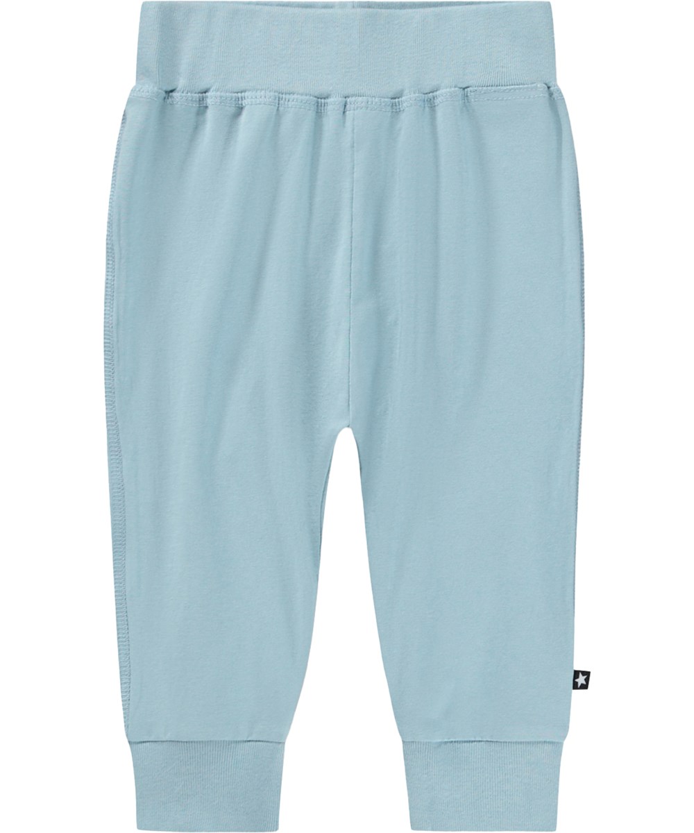 Sammy - Stream - Blue trousers for the little ones made of organic cotton